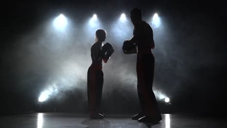 kickboxing training session