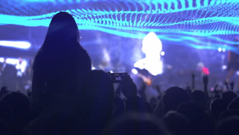 concert crowd at night
