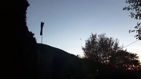 Slow-motion-of-bats-hunting-during-dusk-on-mountain