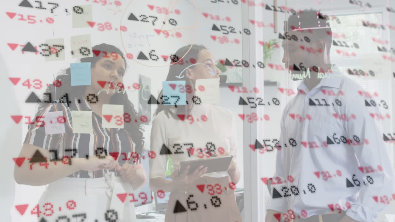 анимация сети соединений с иконками через доставку беспилотника с посылкой