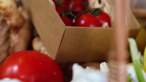 Various-vegetables-in-wicker-basket