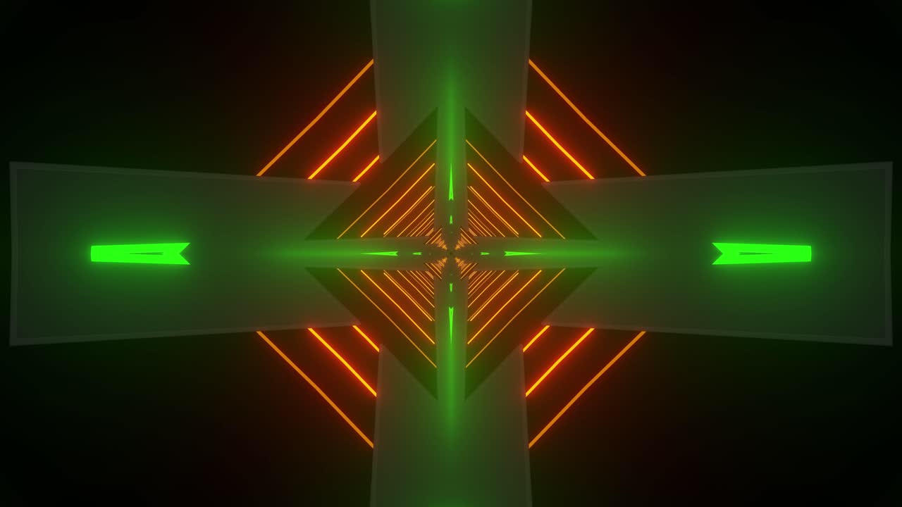 imágenes de túnel geométrico de neón