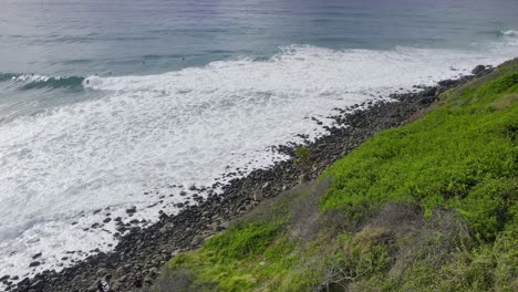 Lennox-Heads---Northern-Rivers-Region---NSW---Australia---Pan-From-Cliff-Aerial-Shot