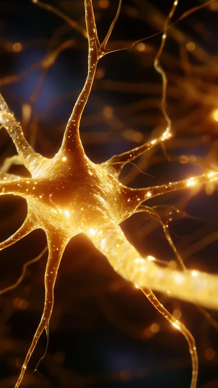 Stunning Close-Up of a Neuron, Showcasing the Intricate Structure and Functionality of Neural Connections in a Hypothetical Biological Environment
