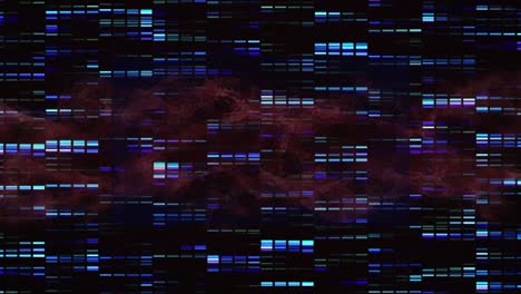 Animation-Eines-DNA-Strangs-über-Sich-Bewegenden-Säulen