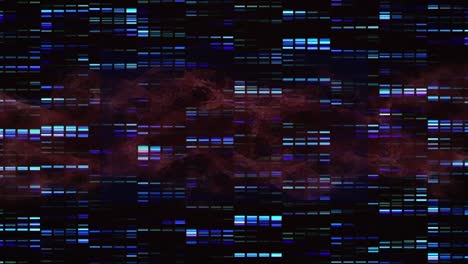 animation of dna strand over moving columns