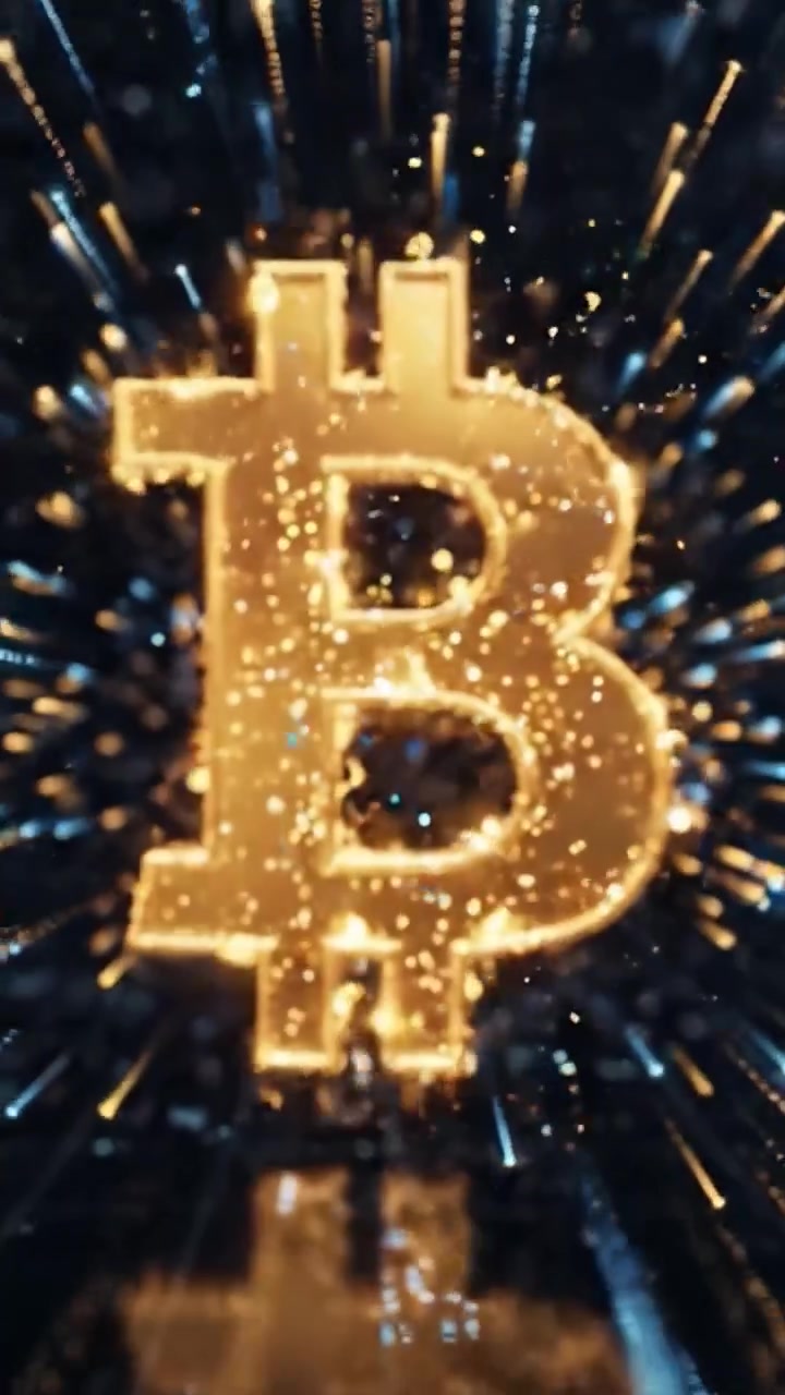 Uma Exploração Dinâmica do Símbolo Bitcoin em Movimento, Capturando a Essência do Cenário Digital Vibrante e em Evolução das Criptomoedas
