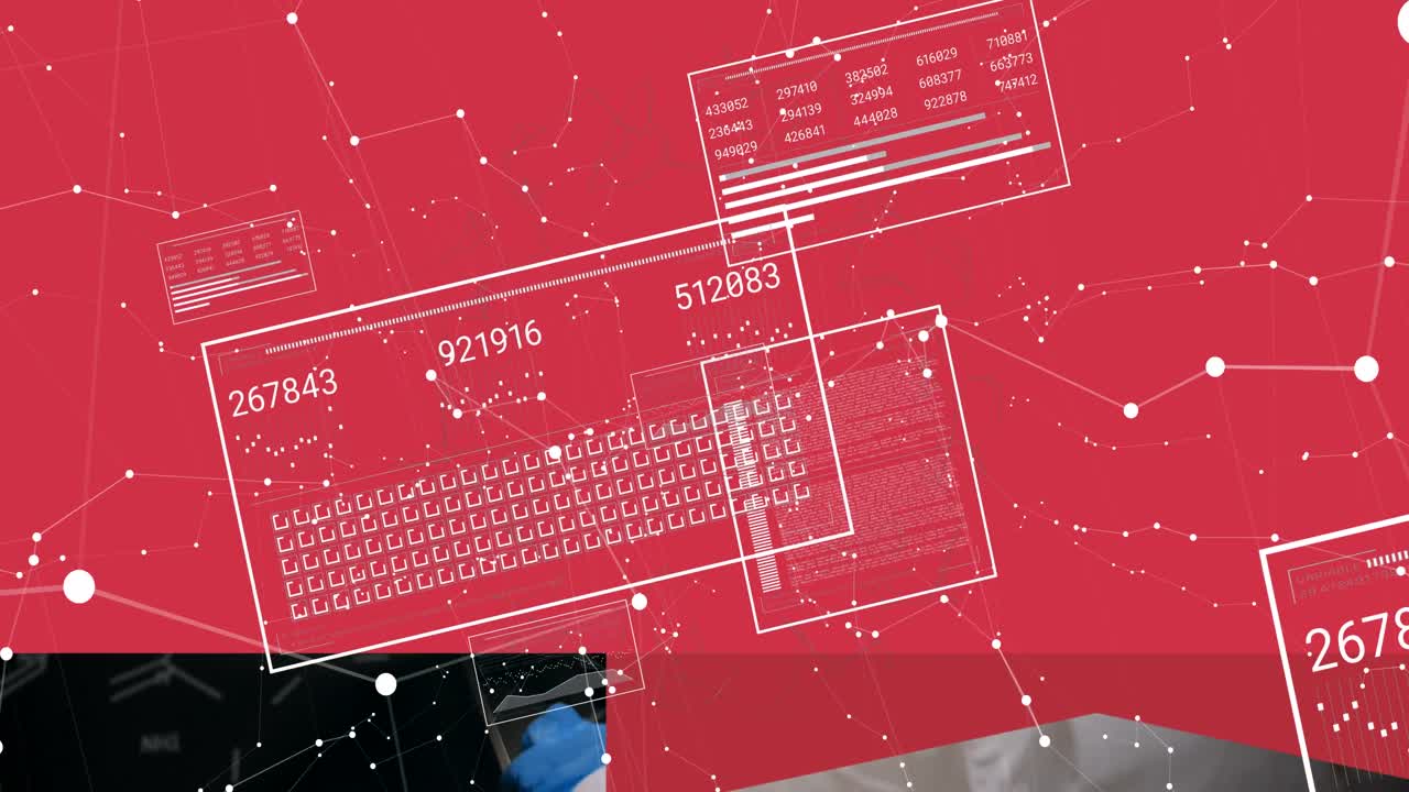 animación de la red de conexiones a través del procesamiento de datos