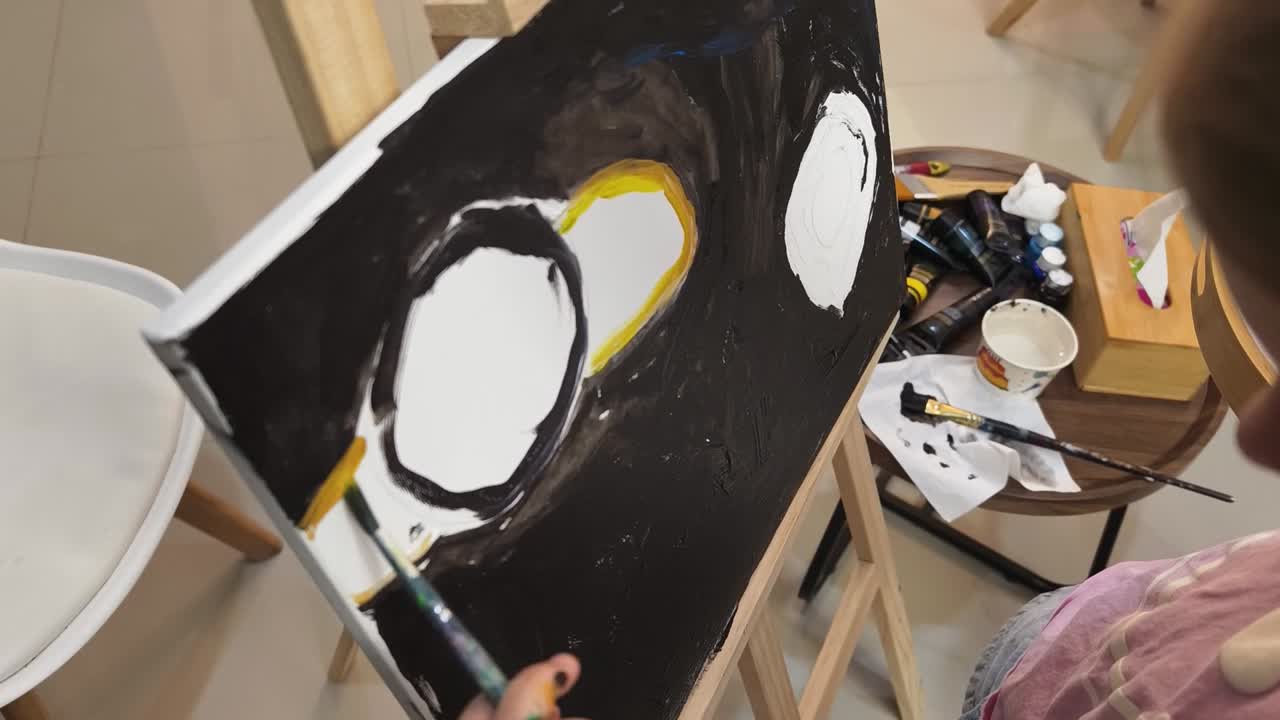 Abstract Art Painting in Progress