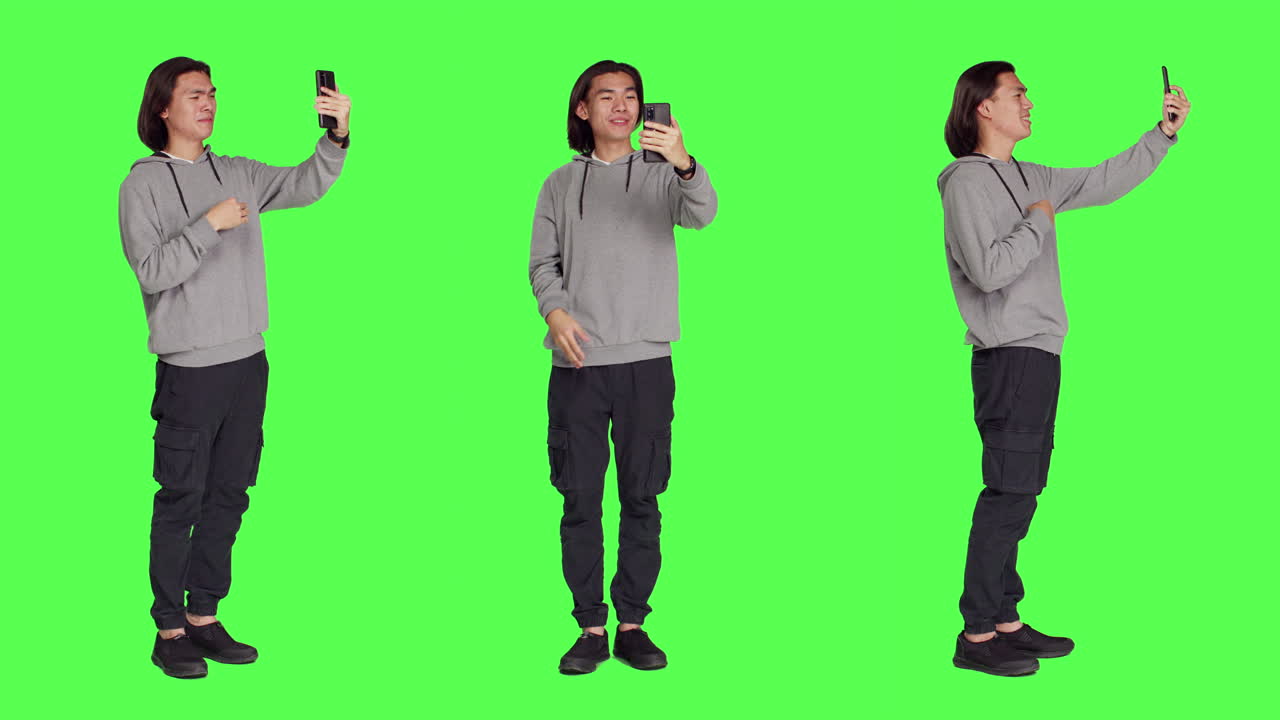 비디오 통화 네트워크에서 아시아인