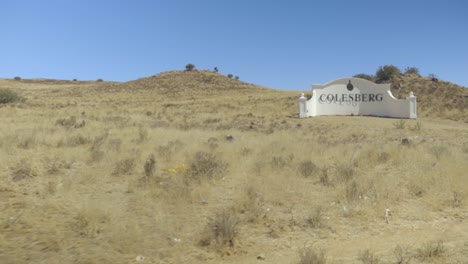 signo de la ciudad de colesberg en el cabo occidental en sudáfrica
