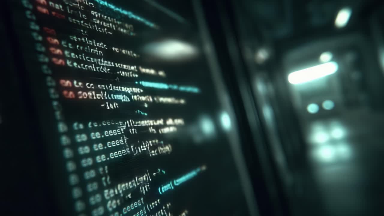 Udforskning af programmeringsverdenen: Et indblik i kodeliner vist på en digital skærm i et teknologimiljø.