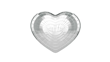 silver tiled pulsating heart.