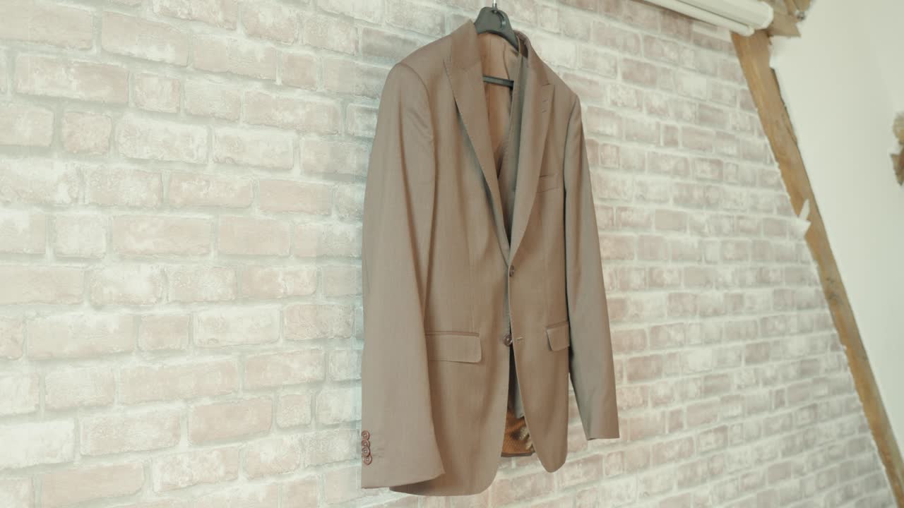Suit Jacket on Brick Wall