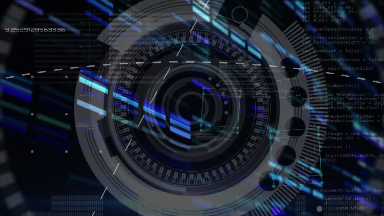 animación del escaneo del alcance a través de la red de conexiones