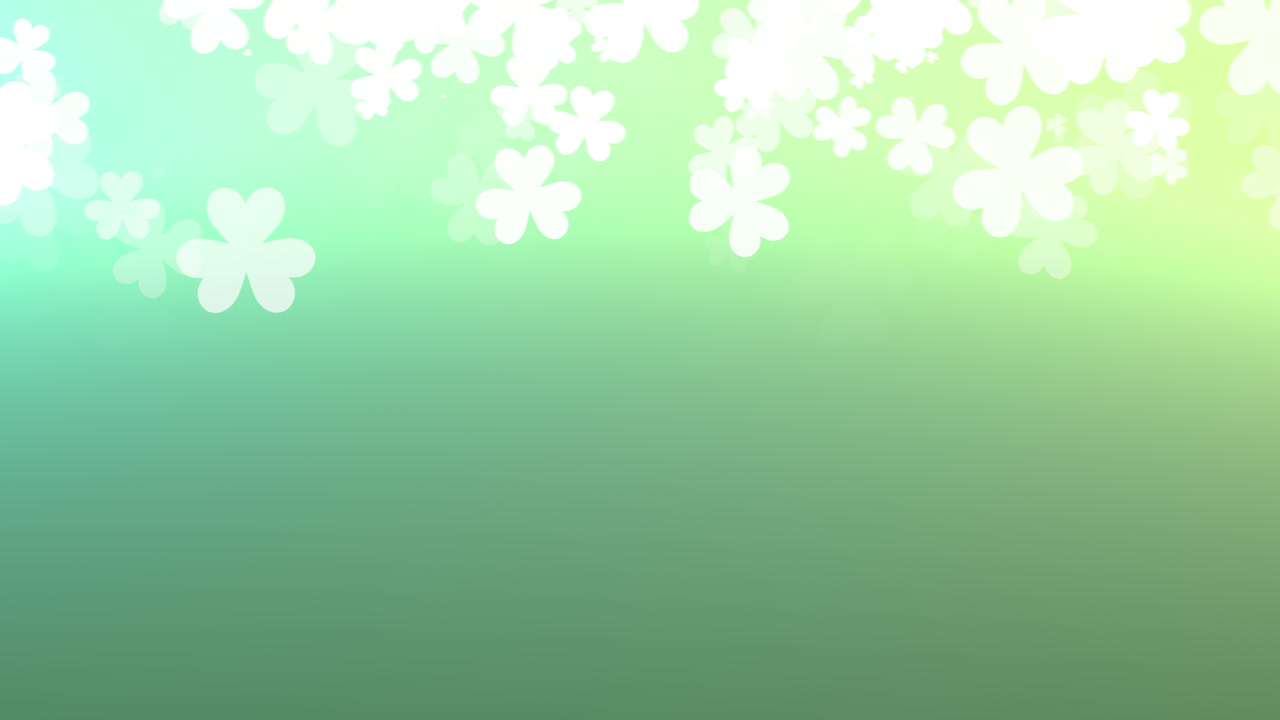 Motion green shamrocks with Saint Patrick Day 10