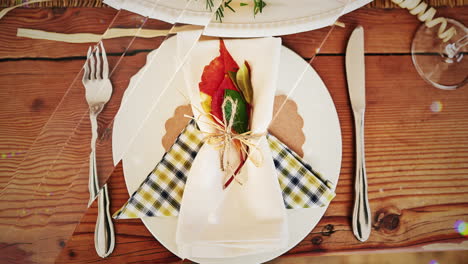 rustic fall table setting