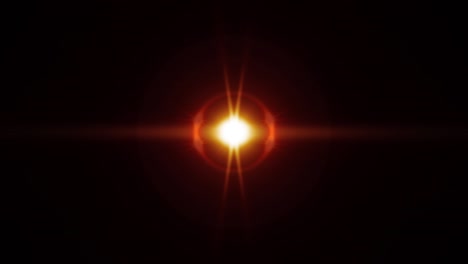 luz de destello óptico abstracto con anillo de brillo halo alrededor. 4k 3d bucle sin costuras. hermoso bucle de luz solar lente destello con nimbus. nebulosa espacial rayo estelar con campo de energía en el espacio.