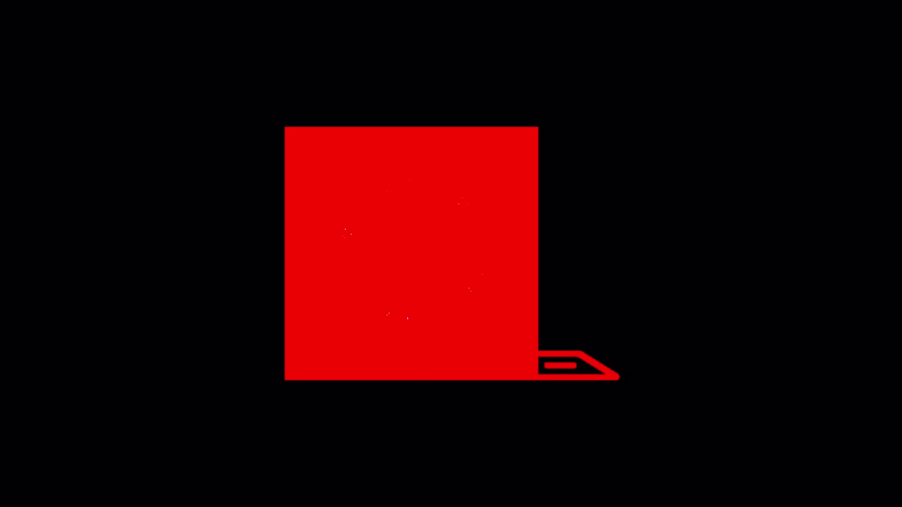 Animated Red Rectangle Graphic with Charging Indicator