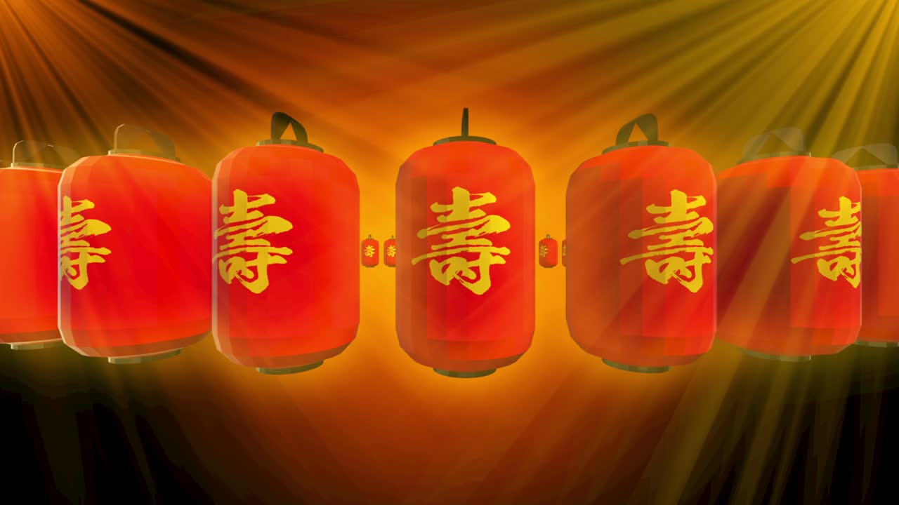 animación de bucle de festival de linterna de luz brillante japonesa