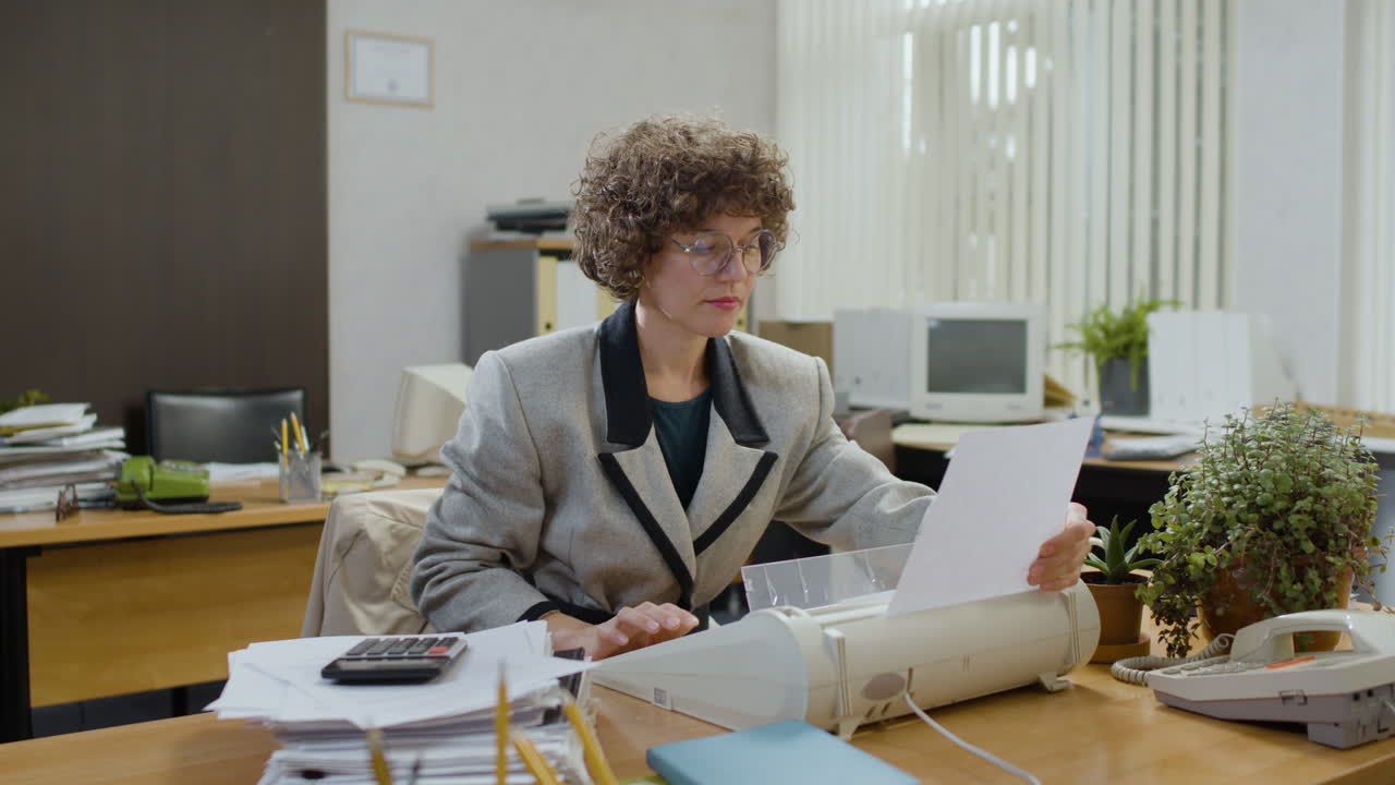 빈티지 사무실.