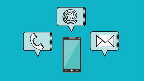 iconos de información de contacto para teléfonos inteligentes
