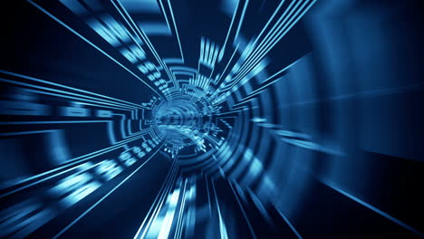 abstract technology background: digital tunnel with code and data