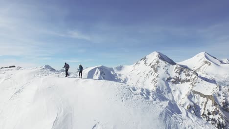 winter hiking adventure in the mountains