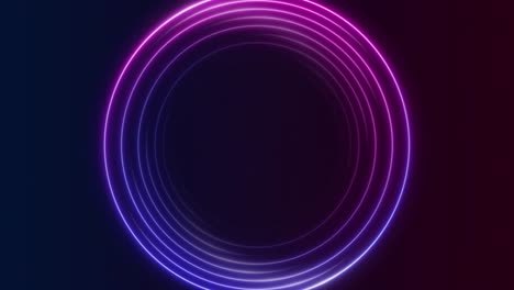 azul y rosa círculos de neón fondo de movimiento.