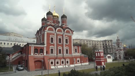 red church in moscow