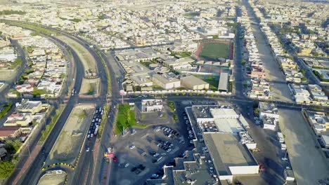 Vista-Aérea-De-La-Intersección-De-Arabia-Saudita