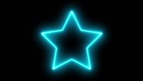 estrella azul de neón brillante animación gráficos de movimiento