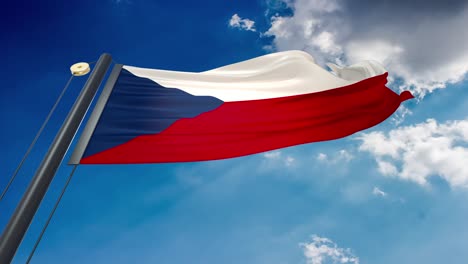 waving flag of czech republic