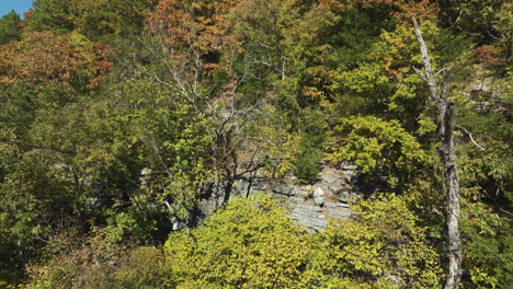 Otoño-Impresionante-Y-Colorido-En-El-Prístino-Eagle-Hollow,-Arkansas