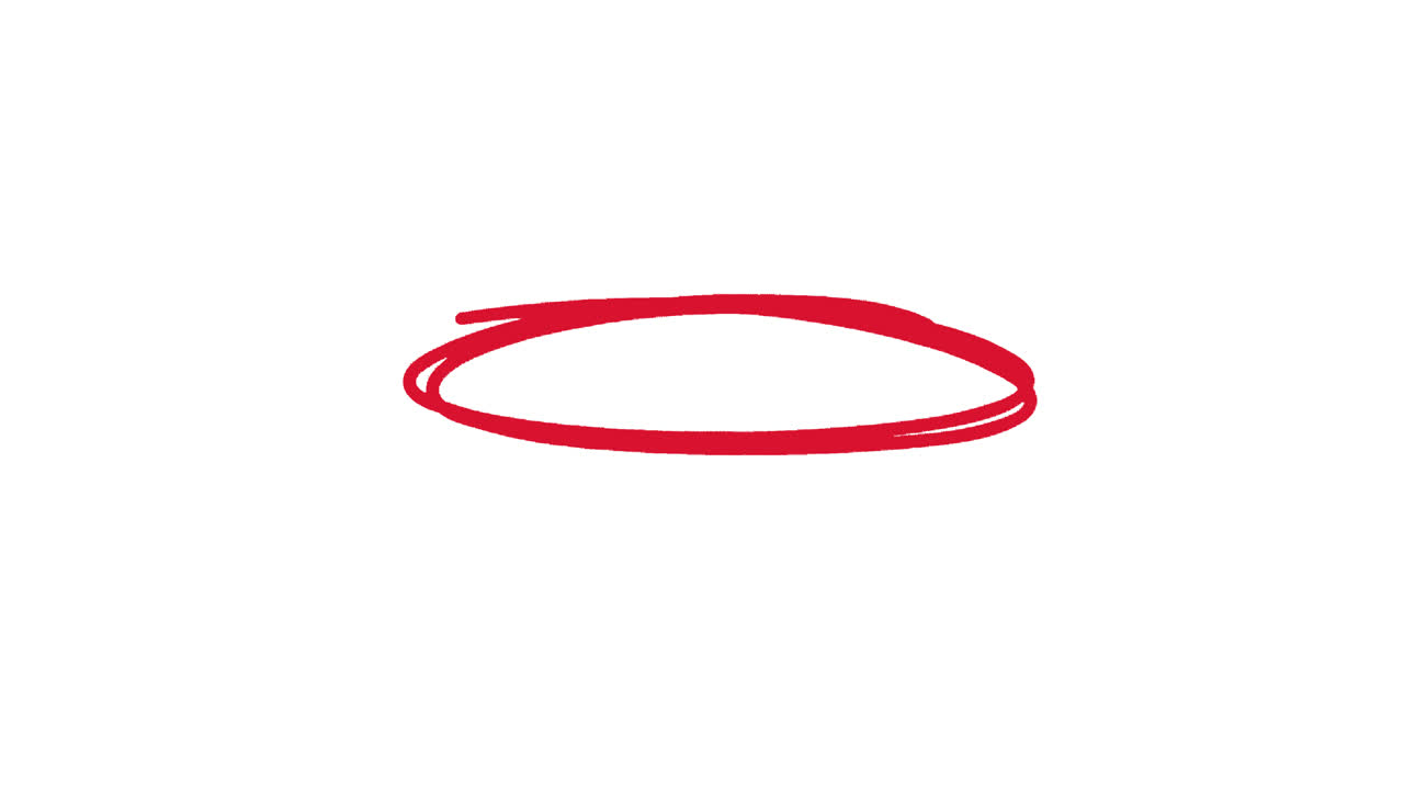 Animated Red Hand-Drawn Oval Highlight Elements