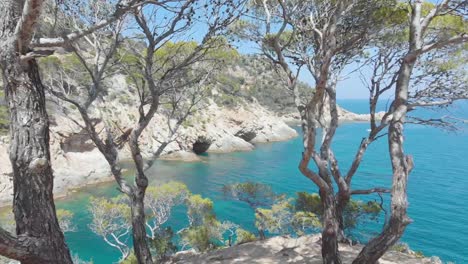 Hermosa-Bahía-Rocosa-Con-Cuevas