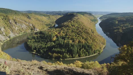 saar loop at cloef. a famous view point.saarschleife