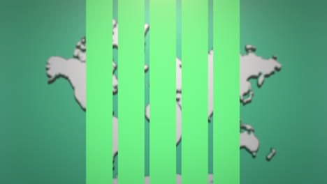 volar avión de pasajeros en el mapa del mundo con líneas