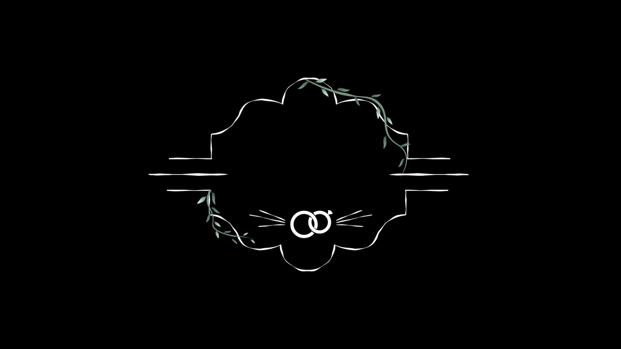 Elegant Animated Frame with Wedding Rings and Growing Vines