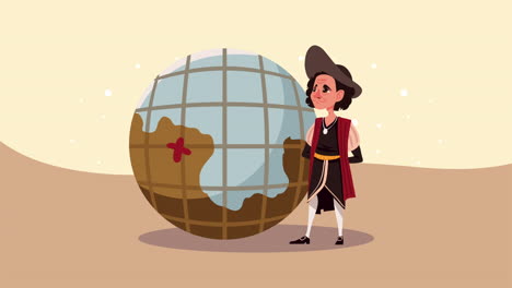 christopher columbus character with animation