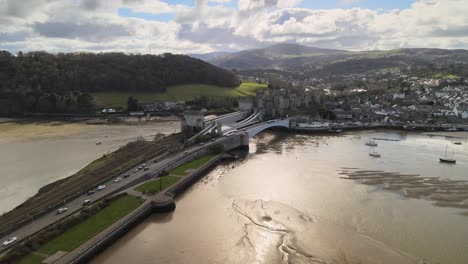 conwy castle, sight on wales, united kingdom, conwy