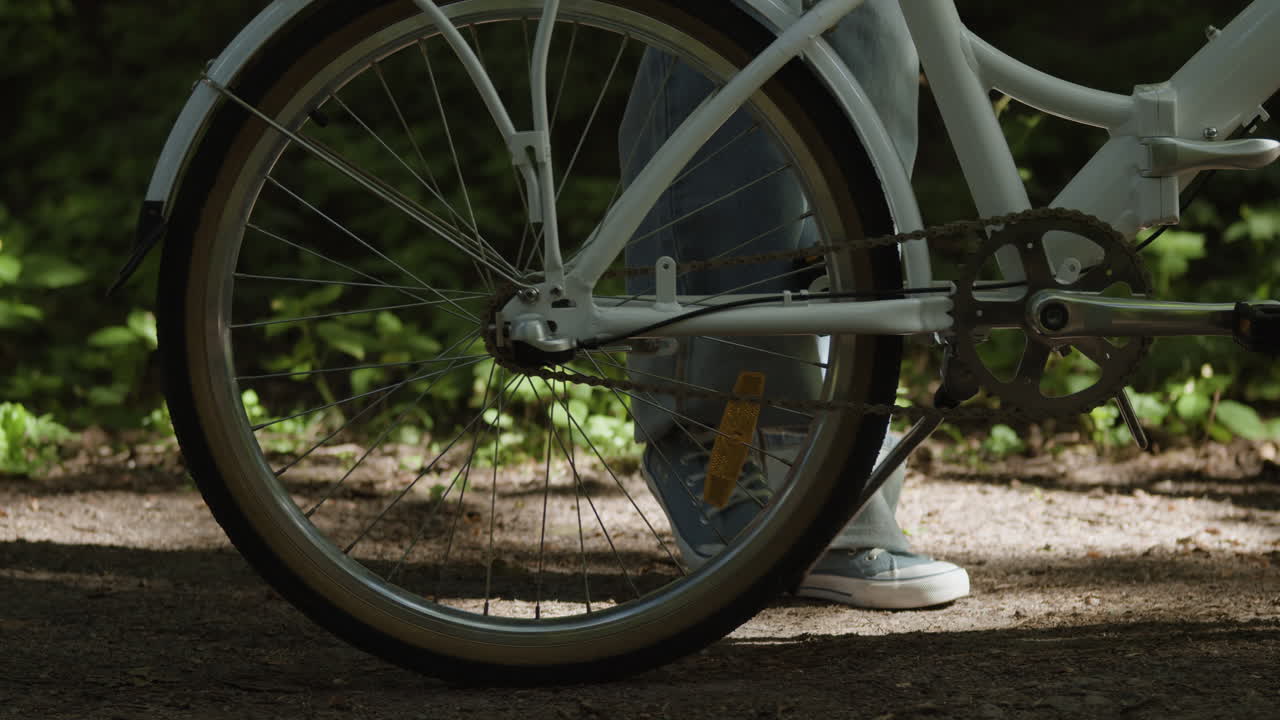 Bicycle and Person Outdoors