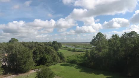 aerial view of lake apopka restoration area central florida usa