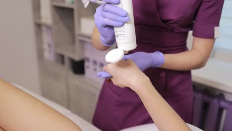 waxing or epilation treatment at beauty salon