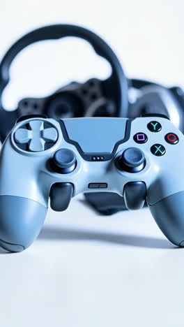 gaming controller with racing wheel and vr headset