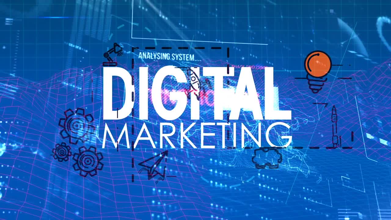 digitale marketing-animation mit digitalen codes