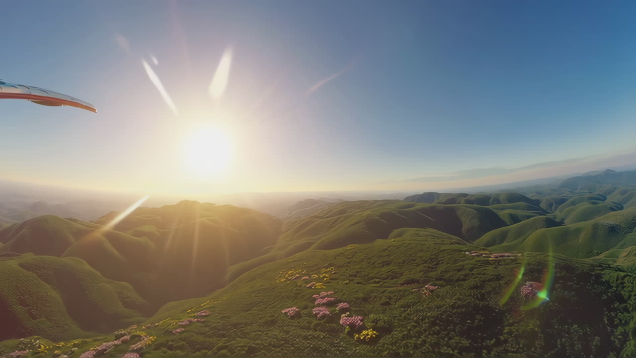 Aerial View of Rolling Hills