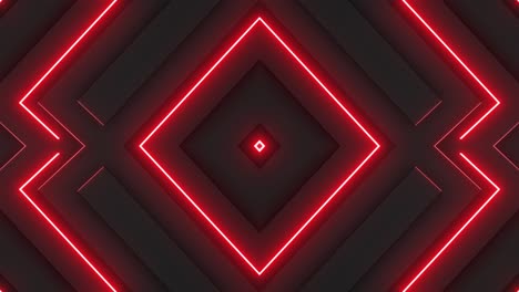 patrón geométrico de neón rojo