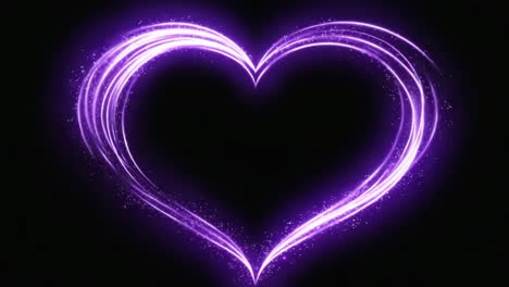 purple heart light abstract
