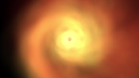 simulación del disco del horizonte de eventos del agujero negro vista de arriba hacia abajo